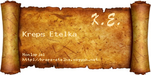 Kreps Etelka névjegykártya