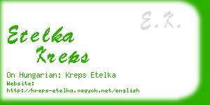 etelka kreps business card